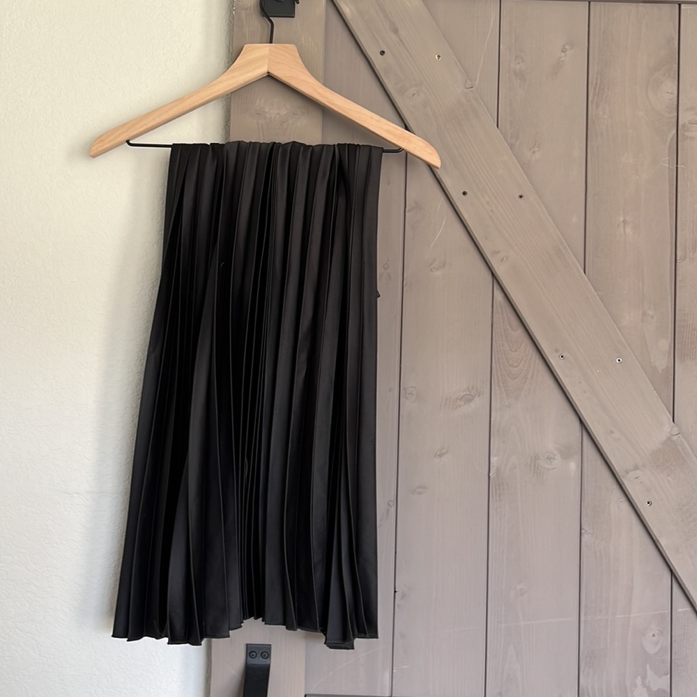 Black accordion skirt